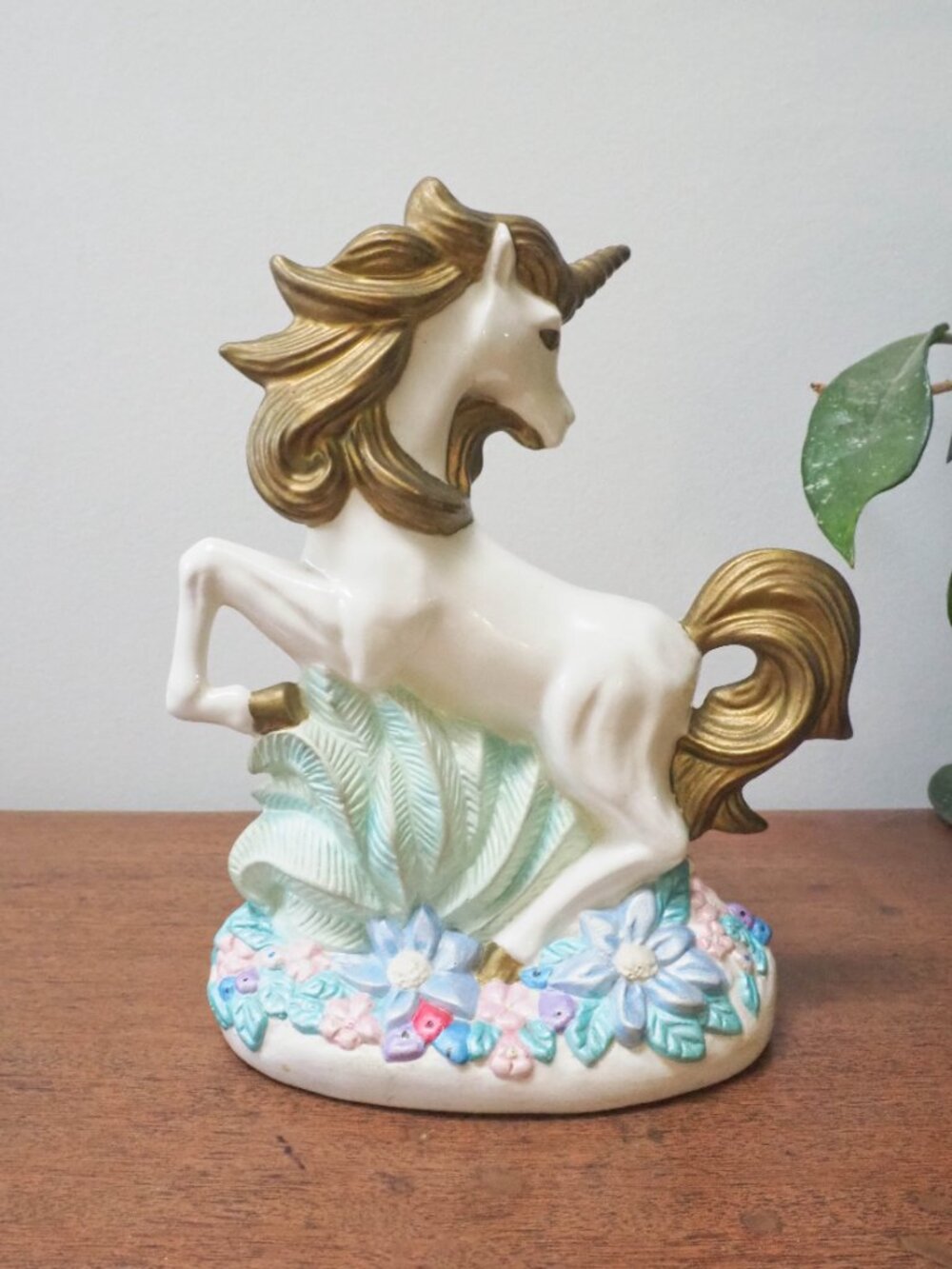Vtg Ceramic Mold Unicorn Figurine - Vintage Unicorn Decor - Picture 4 of 11